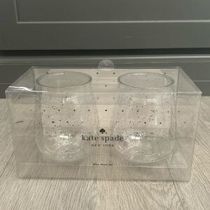 Kate spade acrylic wine glass set